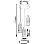 Rabalux Fumea lampa wisząca 3x60 W czarna-przydymiona 72038 zdj.2