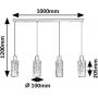 Rabalux Fumea lampa wisząca 4x60 W czarna-przydymiona 72039 zdj.2