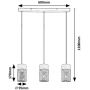 Rabalux Callum lampa wisząca 3x25W czarny/buk 72043 zdj.2