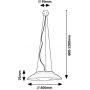 Rabalux Hafsa lampa wisząca 1x24 W czarna-złota 72134 zdj.2