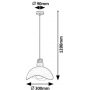 Rabalux Filina lampa wisząca 1x40 W biała-czarna-drewno 72228 zdj.2