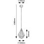 Rabalux Norah lampa wisząca 1x40 W złota-niebieska 72244 zdj.2