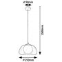 Rabalux Elowen lampa wisząca 1x5 W biała-czarna-przezroczysta 72274 zdj.2