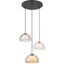 Rabalux Elowen lampa wisząca 3x5 W biała-czarna-przezroczysta-przydymiona-bursztynowa 72276 zdj.3
