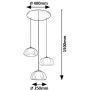 Rabalux Elowen lampa wisząca 3x5 W biała-czarna-przezroczysta-przydymiona-bursztynowa 72276 zdj.2