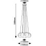 Rabalux Rosehip lampa wisząca 7x25 W szampan 72304 zdj.2