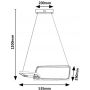 Rabalux Malwen lampa wisząca 2x36 W biała-chrom 72368 zdj.2