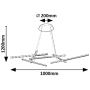 Rabalux Severine inteligentna lampa wisząca 5x40 W biała-czarna-złota 72369 zdj.2