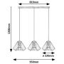 Rabalux Emerencia lampa wisząca 3x40 W czarna-przydymiona 72371 zdj.2