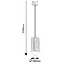 Rabalux Noxelle lampa wisząca 1x5 W czarna-drewno 72420 zdj.2