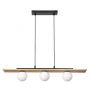 Rabalux Noxelle lampa wisząca 3x5 W czarna-drewno 72421 zdj.3