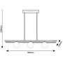 Rabalux Noxelle lampa wisząca 3x5 W czarna-drewno 72421 zdj.2