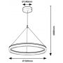 Rabalux Seraphiel lampa wisząca 24 W czarna 72478 zdj.2