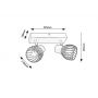 Rabalux Aberama lampa podsufitowa 2x10W czarny mat 73002 zdj.2