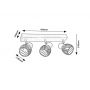 Rabalux Aberama lampa podsufitowa 3x10W czarny mat 73003 zdj.2