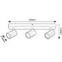 Rabalux Rogelio lampa podsufitowa 3x5 W czarna 73025 zdj.2
