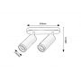 Rabalux Senobia lampa podsufitowa 2x35 W czarna 73034 zdj.2
