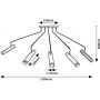 Rabalux Senobia lampa podsufitowa 5x35 W czarna 73040 zdj.3
