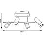 Rabalux Maximilian lampa podsufitowa 4x25 W czarna 73044 zdj.2