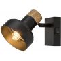 Rabalux Saskia kinkiet 1x15 W czarny-drewno 73055 zdj.3