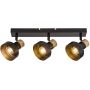 Rabalux Saskia lampa podsufitowa 3x15 W czarna-drewno 73057 zdj.3