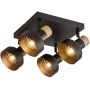 Rabalux Saskia lampa podsufitowa 4x15 W czarna-drewno 73058 zdj.3