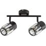 Rabalux Venaro lampa podsufitowa 2x15 W czarna-przezroczysta 73060 zdj.1