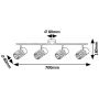 Rabalux Venaro lampa podsufitowa 4x15 W czarna-przezroczysta 73062 zdj.2