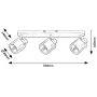 Rabalux Mirral lampa podsufitowa 3x15 W beżowa 73065 zdj.2