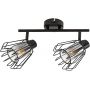 Rabalux Emerencia lampa podsufitowa 2x40 W czarna-przydymiona 73068 zdj.1