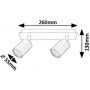Rabalux Gerhard lampa podsufitowa 2x15 W szara 73072 zdj.2
