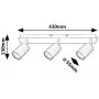 Rabalux Gerhard lampa podsufitowa 3x15 W szara 73073 zdj.2