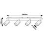 Rabalux Gerhard lampa podsufitowa 4x15 W szara 73074 zdj.2