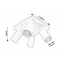Rabalux Yorli lampa podsufitowa 4x7 W czarna 73084 zdj.2