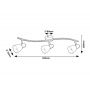 Rabalux Soma lampa podsufitowa 3x40 W czarna 73093 zdj.2