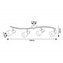 Rabalux Soma lampa podsufitowa 4x40 W czarna 73094 zdj.2