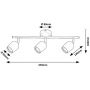 Rabalux Lianet lampa podsufitowa 3x15 W czarna 73103 zdj.2