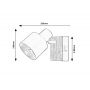 Rabalux Noxelle kinkiet 1x5 W czarny-drewno 71421 zdj.2