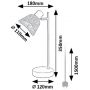 Rabalux Farelia lampa stołowa 1x10 W czarna-popielata 74018 zdj.2