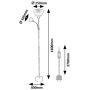 Rabalux Action lampa stojąca 1x60 + 1x25 W szara 74103 zdj.2