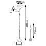 Rabalux Action lampa stojąca 1x60 + 1x25 W czarna 74109 zdj.2