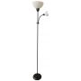 Rabalux Action lampa stojąca 1x60 + 1x25 W czarna 74109 zdj.1