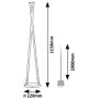 Rabalux Nivaro lampa stojąca 2x28 W biała-czarna 74166 zdj.2