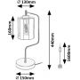 Rabalux Perez lampa stołowa 1x40 W czarna-przydymiona 74202 zdj.2