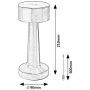 Rabalux Senan lampa stołowa 1x2,7 W biała-srebrna 74208 zdj.2