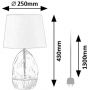 Rabalux Apolonia lampa stołowa 1x40 W biała-przezroczysta 74227 zdj.2