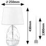 Rabalux Apolonia lampa stołowa 1x40 W przezroczysta-popielata 74228 zdj.2
