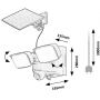 Rabalux Leszno kinkiet solarny 2x5 W czarny 77091 zdj.2