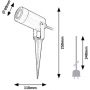 Rabalux Krobia lampa gruntowa 1x4 W czarna 7814 zdj.2