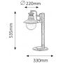 Rabalux Odessa lampa stojąca zewnętrzna 1x60 W brązowa 8165 zdj.2